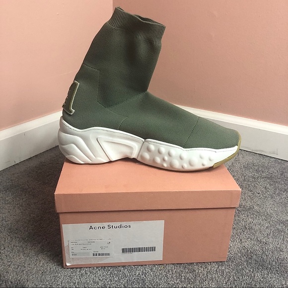 Acne Studios leather-appliquéd high-top sneakers - Picture 2 of 5